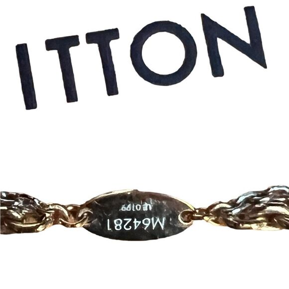 Louis Vuitton Gold Silver Round LV PENDANT, Long Necklace, NEW, NWB - Picture 5 of 5